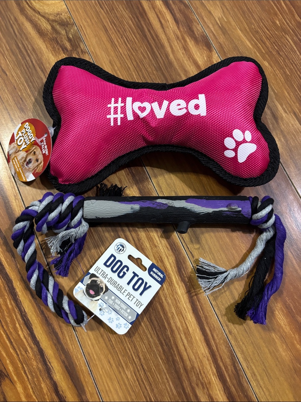 Cute large dog toys, NWT.
